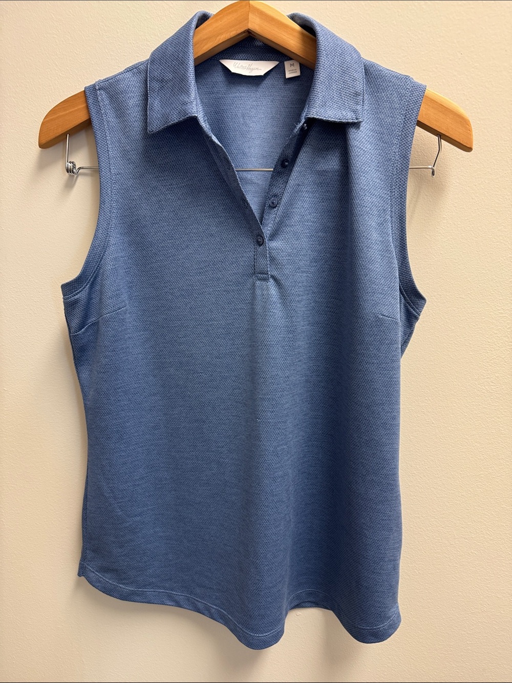 Walter Hagen Sleeveless Polo Top in Dusty Blue